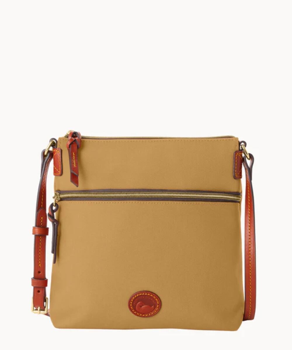 Dooney & Bourke Lightweight Nylon Crossbody Bag in Khaki Tan NWOT $218